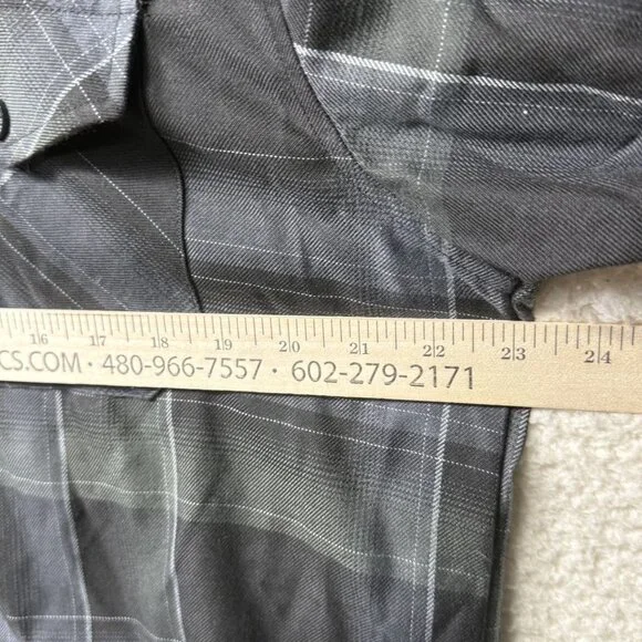 Dixxon Flannel Megadeth Black Gray Plaid Shirt Large NEW - Picture 6 of 9